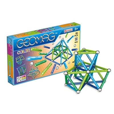 Imagen de Geomag Classic Color Construcciones magnéticas y Juegos educativos, 91 Piezas (263), Multicolor