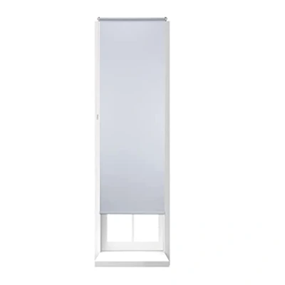 Imagen de Relaxdays Estor Opaco Enrollable sin Taladrar, Tela Aluminio, Ancho Tejido 66 cm, 70 x 210 Blanco