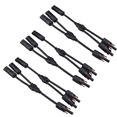 Imagen de QitinDasen 3 Pares Profesional Solar Panel Cable Conector, Fotovoltaico Y Branch Conector MFF/FMM, Paralelo