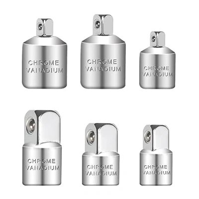 Imagen de 6 Piezas Adaptador Para Llave De Carraca, Vaso, Juego Adaptadores Vaso Trinquetes 1/4 a 3/8, 3/8 1/4, 1/2