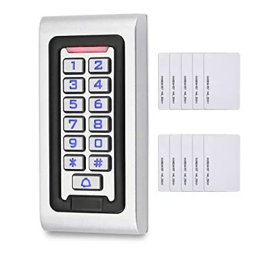 Imagen de FTSTech Caja de Metal Impermeable IP68 Teclado Control Acceso Independiente WG26 para Exteriores con Tarjeta RFID 10 piezas 125 khz