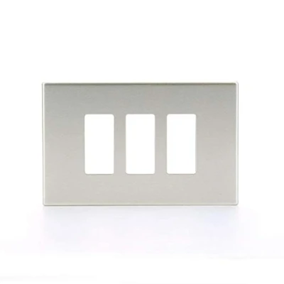 Imagen de Vimar serie 8.000 Placa 3 módulo aluminio presión 8000 oro