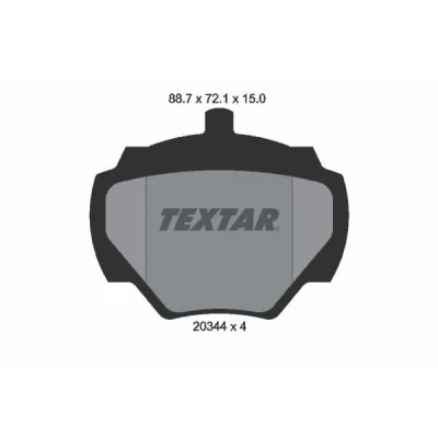 Imagen de TEXTAR 2034402 Juego de pastillas freno no preparado para indicador desgaste LAND ROVER: Defender SUV, Discovery 1, Range Rover 1