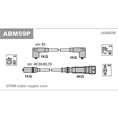 Imagen de Juego de cables encendido JANMOR ABM59P