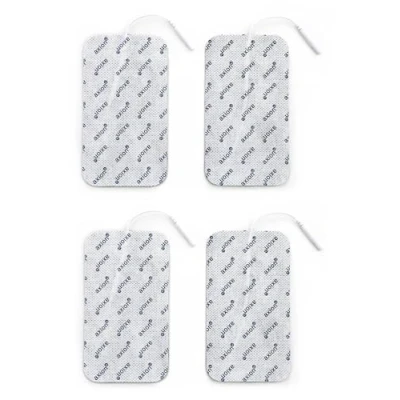 Imagen de Set de 4 Electrodos anticelulitis para Electroestimuladores TENS y EMS Conexión Clavija 2mm Parches su Aparato electroestimulador contra la celulitis Empresa alemana axion