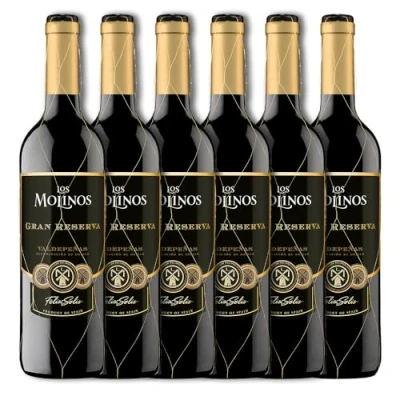 Imagen de Los Molinos Gran Reserva Tinto D. O. Valdepeñas Vino Paquete de 6 x 750 ml Total: 4500