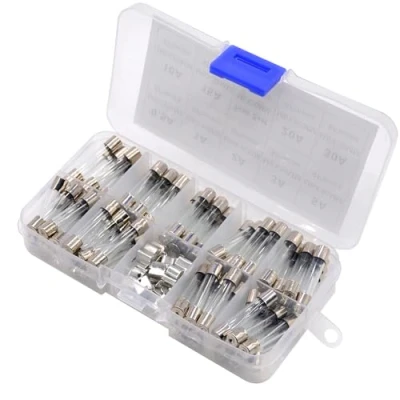 Imagen de DollaTek 6x30mm Fusibles de Vidrio soplado rápido Tubo automóvil Amperímetro Kit clasificado 0.5A, 1A, 2A, 3A, 5A, 10A, 15A, 20A, 30A y Asiento del Fusible 10pcs 72Pcs