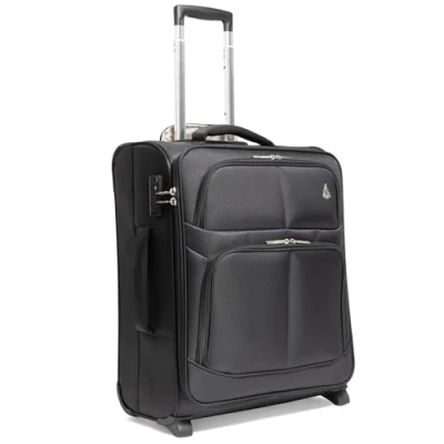 Imagen de Aerolite Easyjet 56x45x25 Maleta De Cabina con 2 Ruedas 60L Equipaje Mano, Tamaño Máximo para Easyjet, British Airways, y Jet2 Garantía 10 Años (Negro)