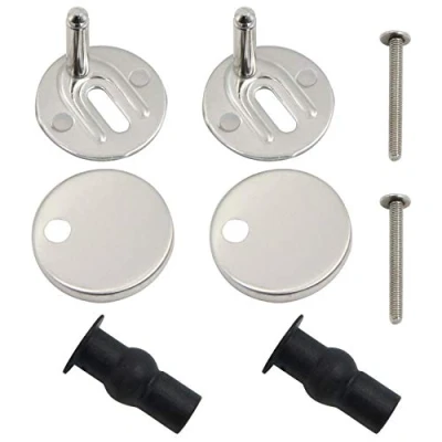 Imagen de bisagras tapa wc de asiento con tornillos accesorios/Replacement Toilet Seat Hinges para Montar y Fijar Todas las Tapas Inodoro Estándar/Replacement (2 piezas)