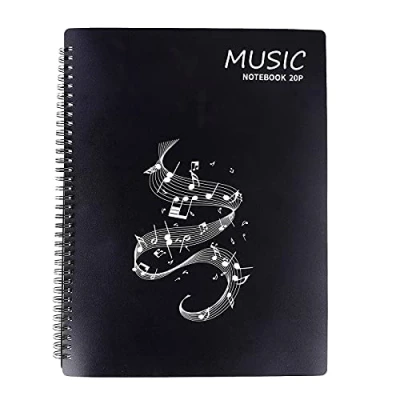 Imagen de Música Carpeta,Tamaño A4 Carpeta de Partituras 20 Bolsillos,Carpeta para Presentación Entrevista Almacenamiento