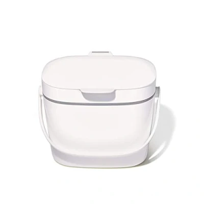Imagen de OXO Good Grips, Cubo Blanco para compost y basura orgánica, 6,6 litros