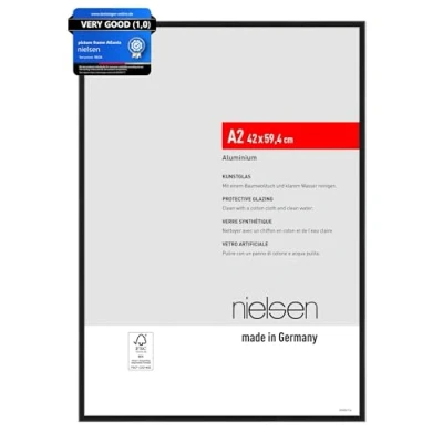 Imagen de nielsen marco de aluminio Atlanta, 42x59,4 cm (A2), Negro mate