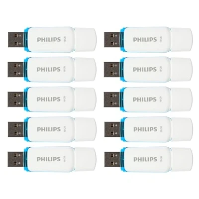 Imagen de Philips Snow Edition 2.0 Unidad Flash USB de 10 x 16 GB para PC, portátil, Ordenador Almacenamiento Datos, Velocidad Lectura hasta 21 MB/s