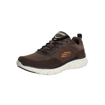 Imagen de Skechers Trainer Flex Advantage 5.0 para Hombre, Zapatillas, Malla de Ante marrón Duraleather Ribete Negro, 46 EU