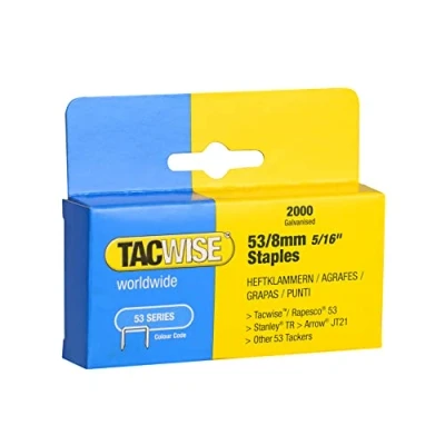 Imagen de TACWISE 0335 Caja 2000 grapas galvanizadas 53/8mm, Negro