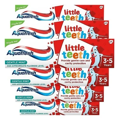 Imagen de Aquafresh Toothpaste Little Teeth 3 5 Years 50ml (Pack of 6) by Glaxo Smith Kline