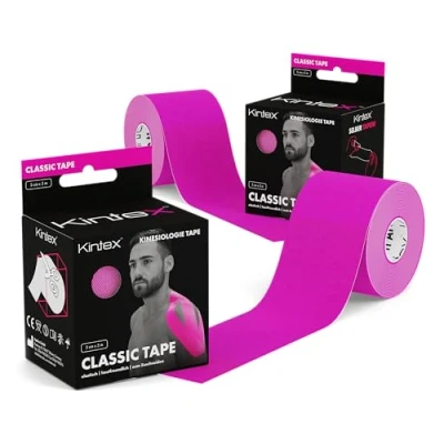Imagen de KINTEX Cinta Kinesiologica Set de 2 Kinesiotape Resistente al Agua y a la Piel, 5cmx5m, para Deporte, Cintas Elásticas Fisioterapia Venda Elástica Adhesiva (Rosa)