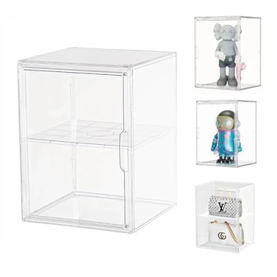 Imagen de Dasellfa Vitrinas para Colecciones, Plexiglass Vitrina Expositora, Expositor Metacrilato, Coleccionista Acrílico Transparente, con Puerta,Figuras de AccióN, Juguetes,Miniaturas (30*25*40cm)