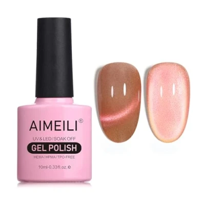 Imagen de AIMEILI 9D Ojo de Gato Esmaltes Semipermanentes para Uñas Sin crueldad Vegano Libre HEMA Magnético Soak Off UV LED Permanentes Esmalte 10ml，726