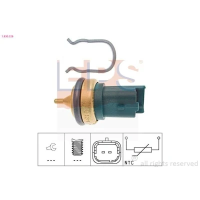 Imagen de EPS 1.830.328 Sensor de Temperatura del Refrigerante Made in Italy OE Equivalent marrón PEUGEOT: 207 Hatchback, 206 Partner I Combispace