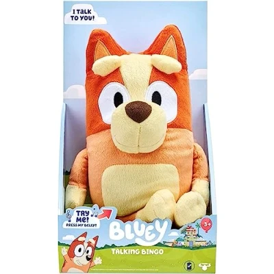 Imagen de Bluey Bingo Peluche parlante Grande de 30 cm, Personaje Coleccionable Oficial