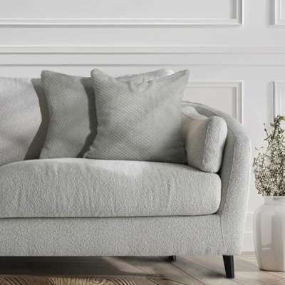 Imagen de DecoKing 2 Piezas Fundas de Almohada 45 x cm Microfibra Cremallera Forro Polar Acero Plata Gris Henry