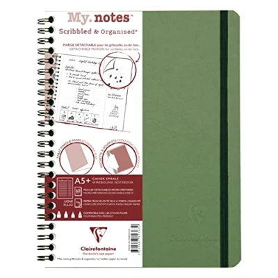 Imagen de Clairefontaine 782363C Age Bag My.Notes carnet reliure intégrale à marge détachable 16x21cm 120p détach. ligné vert