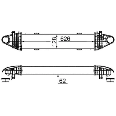 Imagen de MAHLE ORIGINAL CI 356 000S Intercooler MERCEDES BENZ: Clase C Berlina, T modell, E Berlina