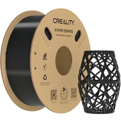 Imagen de Creality Filamento PETG Negro de 1.75mm para K1 Max, Impresora 3D Diseñado Alta Velocidad 30 a 600mm/s, 1kg (2.2 lb)/Carrete, Hyper PETG, ± 0.03mm