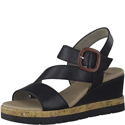 Imagen de Jana 8 28370 20, Sandalia con talón por Mujer, Black, 38 EU