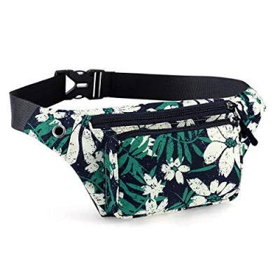 Imagen de HAWEE Moda Riñonera Deporte Bolso de Cintura Unisexo Paquete Multicolor Cinturon con Conector para Auriculares Hombre Mujer Running Viaje Senderismo Jogging Ciclismo