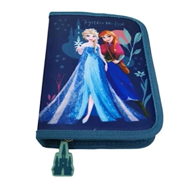 Imagen de Theonoi Estuche para lápices con diseño de caballo, 2 compartimentos, estudiantes dos pisos, relleno, regalo niñas, Frozen II,