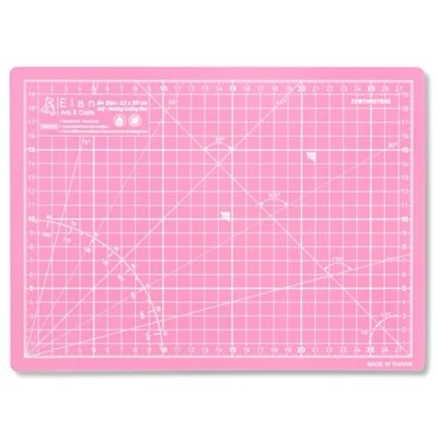 Imagen de Elan Base de Corte A4 Rosa y Morado, Alfombrilla para Patchwork, Autocicatrizante, Tabla Costura, Autorregenerable, Alfombra 30cm x 22cm