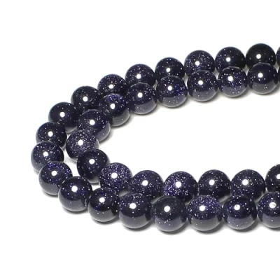 Imagen de MJDCB 4mm 85 piezas Cuentas de Piedra Arenisca Azul Redondas Sueltas Piedras Semipreciosas Naturales para Hacer Joyas Pulseras Collares