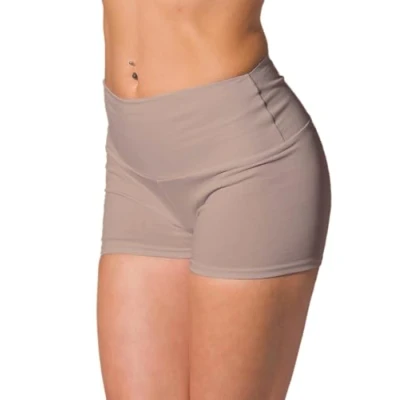 Imagen de Alkato Pantalones Shorts Cortos de Cintura Alta para Mujer, café con Leche Beige, 38
