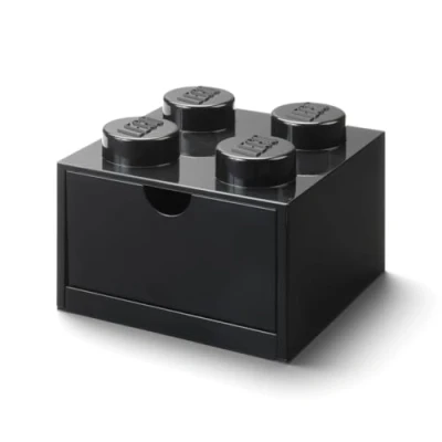 Imagen de LEGO Tavitoys, Desk Brick Drawer 4 Negro Juguetes para apilar y encajar, liso, Color, pequeño (Room Copenhagen 40201733)
