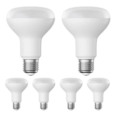 Imagen de ledscom.de 6 unidades Bombilla LED E27, R80, blanco cálido (2700 K), 10 W, 935 lm, mate