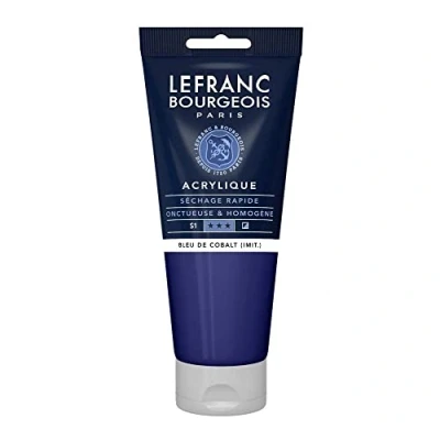 Imagen de Lefranc Bourgeois Acrílico Fine, Azul de Cobalto, 200 ml
