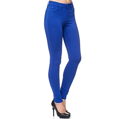 Imagen de Elara Pantalón Elástico de Mujer Skinny Fit Jegging Chunkyrayan Negro Gris H92 Black/Grey 34 (XS)