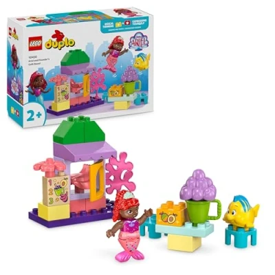 Imagen de LEGO Duplo Disney Cafetería de Ariel y Flounder Juguete Educativo con Frutas Verduras La Sirenita para el Juego rol, Regalo Niñas Niños 2 Años o Más, Figuras Personajes 10420