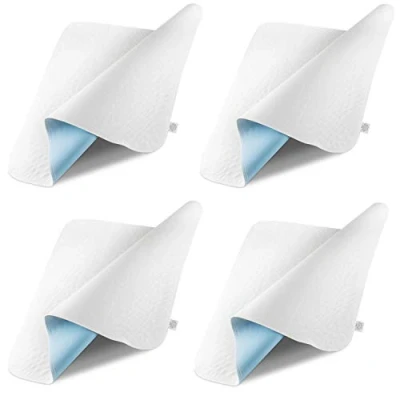 Imagen de Sensalou Funda de Colchón Sábanas Impermeables y Lavable Cuna Transpirable, Protector Cama con Lana Absorbente Capa Base Impermeable para Incontinencia, Líquidos, Sangre, Sudor 75x90cm (4)