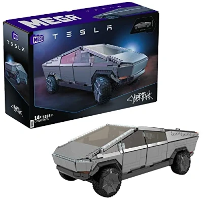 Imagen de Mega Construx Probuilders Ciber camión Tesla, Coche de Juguete Bloques construcción para niños y niñas +14 años (Mattel GWW84)