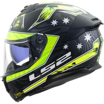 Imagen de LS2, Casco Moto Integral STREAM II GALDAM Matt Black H V Yellow, XS