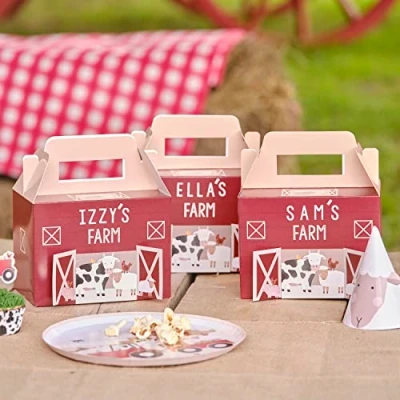 Imagen de Ginger Ray Caja de fiesta cumpleaños que incluye hojas calcomanías y personajes animales, Estampado, Multicolor, 15 Piece Set (FA 108)