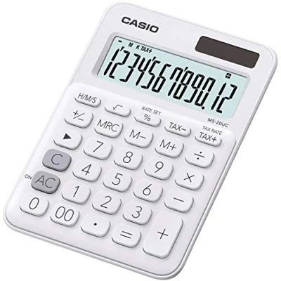 Imagen de Casio MS 20UC WE Calculadora, 2.3 x 10.5 14.95 cm, color blanco