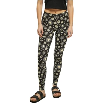 Imagen de Urban Classics SOFT AOP Leggings, Mujer, Talla: Small, Blacksun