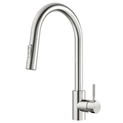 Imagen de Rainsworth grifo de cocina con alcachofa extensible alta presión dos tipos chorro agua, fregadero 360 , mezclador acero inoxidable, fácil