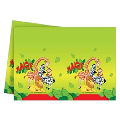 Imagen de ALMACENESADAN, 5172, Pack Fiesta cumpleaños; Mantel 120x180 cm; de la Licencia (Jungla)