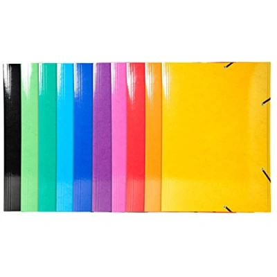Imagen de Exacompta 59829E Pack de 10 carpetas con goma, A3 32X44CM, multicolor
