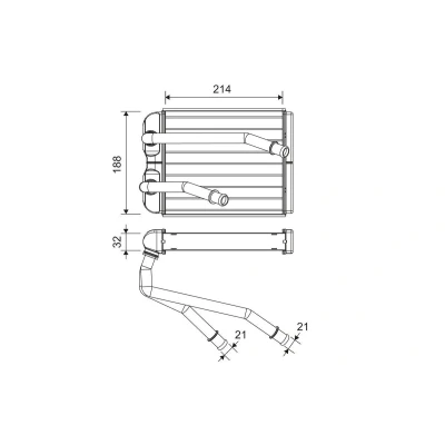 Imagen de VALEO 811598 Radiador de Calefaccion VOLKSWAGEN: Transporter 5 Bus,